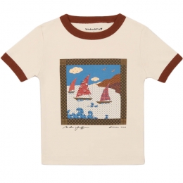 ◆키즈◆25SS 키즈 세일보트 콜라주 링거 티셔츠 비스크 K3097U25 191