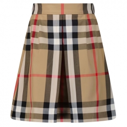 ◆키즈◆23FW 키즈 빈티지 체크 플리츠 코튼 스커트 아카이브베이지 8061826