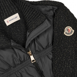 ◆키즈◆키즈 로고 패치 믹스 패딩자켓 블랙 9B000 11 M8258 999