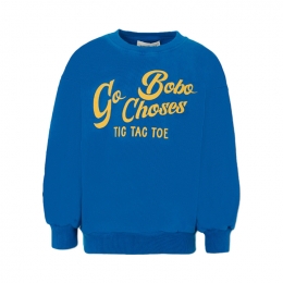 ◆키즈◆25FW 키즈 커브 로고 프린트 스웻셔츠 블루 B225AC028 421