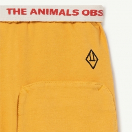 ◆키즈◆22FW 키즈 레귤러핏 트레이닝 팬츠 옐로우 F22019 278CE