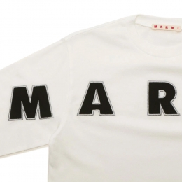 ◆키즈◆여성 와이드 자수 로고 롱슬리브 티셔츠 화이트 M01263 M00RF 0M114