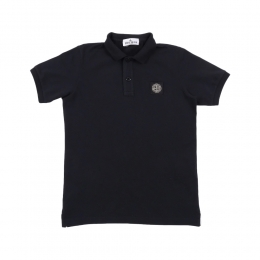 ◆키즈◆여성 로고 패치 반팔 카라티셔츠 블랙 L1S16 2200002 S0018 V0029