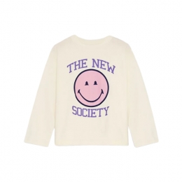 ◆키즈◆키즈 스마일 프린팅 롱슬리브 아이보리 SMILEY T MOON.WH