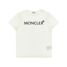 ◆키즈◆여성 로고 패치 로고 프린트 반팔 티셔츠 화이트 8C000 10 89AFV 034