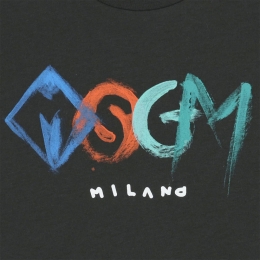 ◆키즈◆25FW 여성 크레용 로고 티셔츠 블랙 F5MSJBTH249 MS040