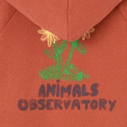 ◆키즈◆키즈 비버 플라워 후드티 피그레드 F25032 059DX