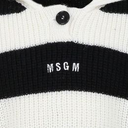 ◆키즈◆23FW 여성 로고 자수 스프라이프 울 니트 아이보리/블랙 F3MSJGJP033 01305