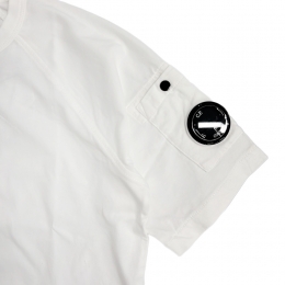 ◆키즈◆키즈 렌즈 와펜 래글런 반팔 티셔츠 화이트 20CKTS011B 00LAA17 103