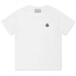 ◆키즈◆25SS 키즈 로고 패치 티셔츠 화이트 8C000 07 83907 001