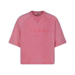 키즈 로고 프린팅 래글런 반팔 티셔츠 베고니아핑크 S6MSJGTH157 MS070