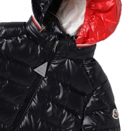 ◆키즈◆23FW 키즈 본 BOURNE 로고 패치 퀄팅 후드 패딩자켓 다크네이비 1A000 12 595ZJ 778