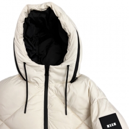 ◆키즈◆여성 후드 지퍼 소프트 나일론 푸퍼 자켓 아이보리F5MSJGPF005 013
