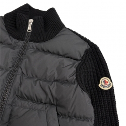 ◆키즈◆키즈 로고 패치 니트 믹스 경량패딩 블랙 K2 954 9B000 08 M1241 999