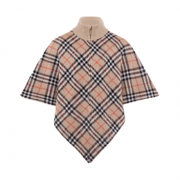 ◆키즈◆25FW 키즈 레트로 체크 케이프 베이지 8105823