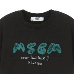 ◆키즈◆25SS 키즈 로고 프린트 티셔츠 블랙 S5MSJBTH295 110