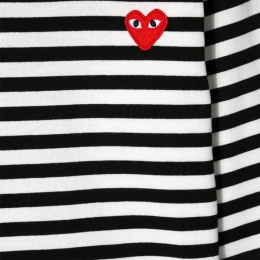 ◆키즈◆21SS 키즈 레드 와펜 스트라이프 티셔츠 블랙 AZ-T663-100-1