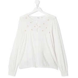 ◆키즈◆21SS 키즈 체리 골드 자수 가디건 화이트 S01GCAKN1601 102C