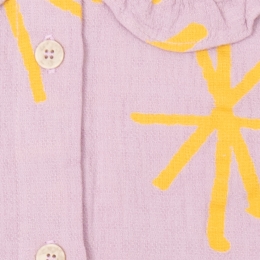 ◆키즈◆23FW 키즈 스파클 패턴 올 오버 카라 셔츠 라이트퍼플 223AC089 530