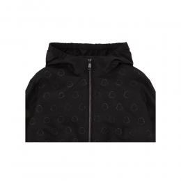 ◆키즈◆24SS 여성 로고 자카드 후드 자켓 블랙 1A000 87 595HQ 999