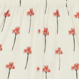 ◆키즈◆23SS 키즈 카네이션 패턴 숏팬츠 아이보리 S23021 221AN