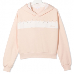 ◆키즈◆22SS 키즈 스트랩 배색 후드티 라이트핑크 C15D39 45F