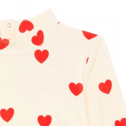 ◆키즈◆키즈 하트 패턴 벨루어 드레스 화이트 26150102 10