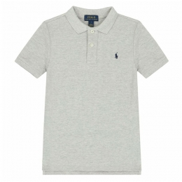 ◆키즈◆23SS 키즈 포니 자수 카라 티셔츠 그레이 547926 005