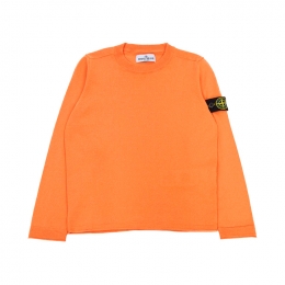 ◆키즈◆키즈 와펜 패치 크루넥 니트 오렌지 8016505B9 V0032