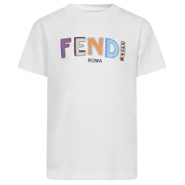 ◆키즈◆23SS 여성 로고 프린트 티셔츠 화이트 JUI130 7AJ F0TU9