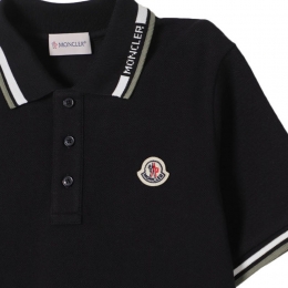 ◆키즈◆25SS 키즈 로고 패치 폴로 티셔츠 블랙 8A000 12 89ALK 999