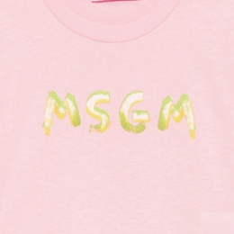 키즈 로고 페인팅 크롭 반팔 티셔츠 페어리핑크 S6MSJGTH002 MS076