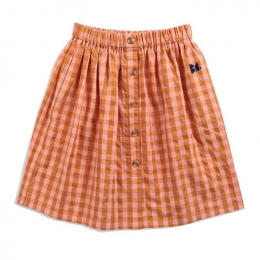 ◆키즈◆22SS 키즈 로고 체크 스커트 오렌지 122AC093 810