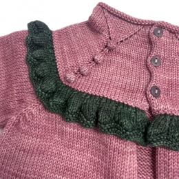 ◆키즈◆키즈 러플 가디건 앤틱로즈 K1034W25 670