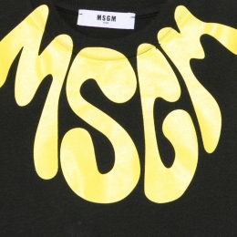 키즈 브러쉬 로고 프린팅 반팔 티셔츠 워시드블랙 S6MSJUTH222 MS040