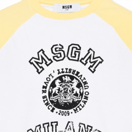 키즈 프린팅 래글런 티셔츠 화이트/레몬에이드 S6MSJBTH060 00179