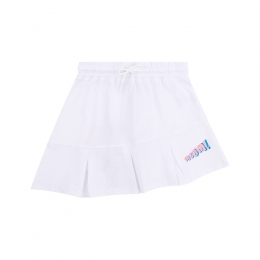 키즈 팝 로고 피케 비대칭 스커트 화이트 S6MSJGSK223 001