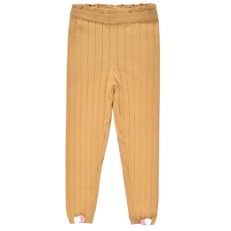 ◆키즈◆23FW 키즈 MOLDAVIA 폼폼 디테일 골지 레깅스 허니 L0227 HONEY