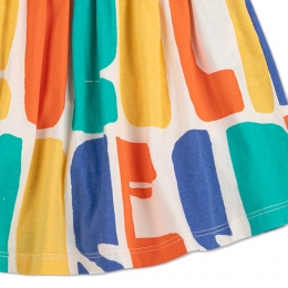 키즈 로고 블럭 컬러 올오버 스커트 오프화이트 B126AC146 199