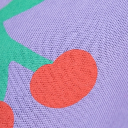 ◆키즈◆24FW 키즈 로고 체리 맨투맨 퍼플 B224AC055 551