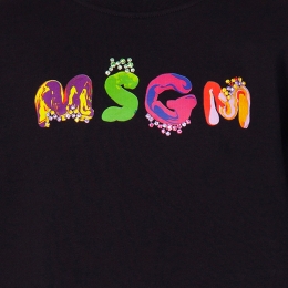 ◆키즈◆23FW 여성 큐빅 로고 페인팅 맨투맨 블랙 F3MSJGSW090 110