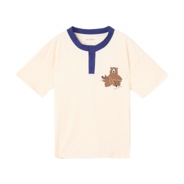 ◆키즈◆25SS 키즈 애니멀 프린팅 헨리넥 티셔츠 아이보리/네이비 25620102 11