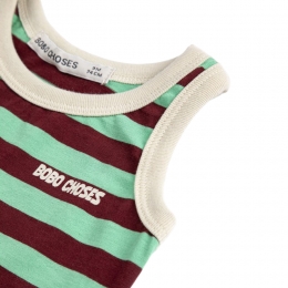 키즈 스트라이프 탱크탑 티셔츠 그린 B126AC027 311