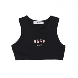 ◆키즈◆키즈 크롭 저지 탑 블랙/핑크 S6MSJGTO011 11088