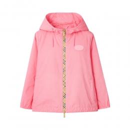 키즈 로고 패치 바람막이 자켓 플라밍고 핑크 8117892