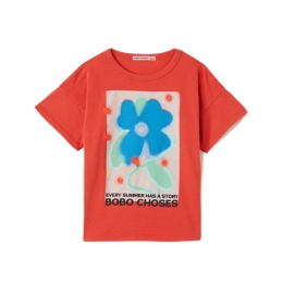 ◆키즈◆키즈 썸머 스토리 반팔 티셔츠 레드 B126AC012 611