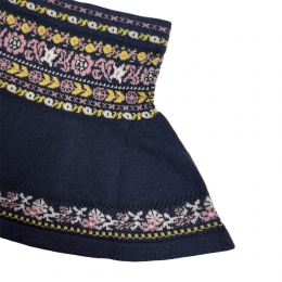 ◆키즈◆키즈 아일릿 리본 패턴 피오나 스커트 네이비 K2045W25 0D3