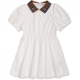 ◆키즈◆24SS 여성 체크 카라 원피스 화이트 8073165