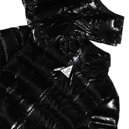 ◆키즈◆22FW 키즈 로고 패치 후드 패딩 자켓 블랙 1A001 06 53A3H 999