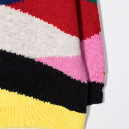 ◆키즈◆21FW 키즈 컬러 블럭 니트 멀티 221AC060 475